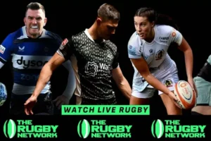 The Rugby Network app streaming live rugby match on mobile device
