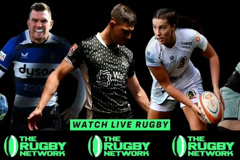 The Rugby Network app streaming live rugby match on mobile device